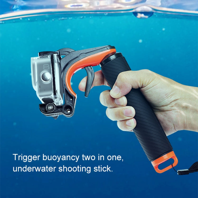 Shutter Trigger + Floating Hand Grip Diving Buoyancy Stick with Adjustable Anti-lost Strap & Screw & Wrench for GoPro HERO8 Black by RUIGPRO