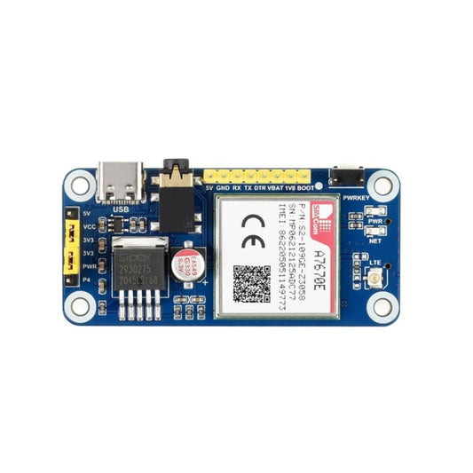 Waveshare Multi Band 2G GSM / GPRS LBS A7670E LTE Cat-1 HAT for Raspberry Pi, for Europe, Southeast Asia, West Asia, Africa, China, South Kor by WAVESHARE