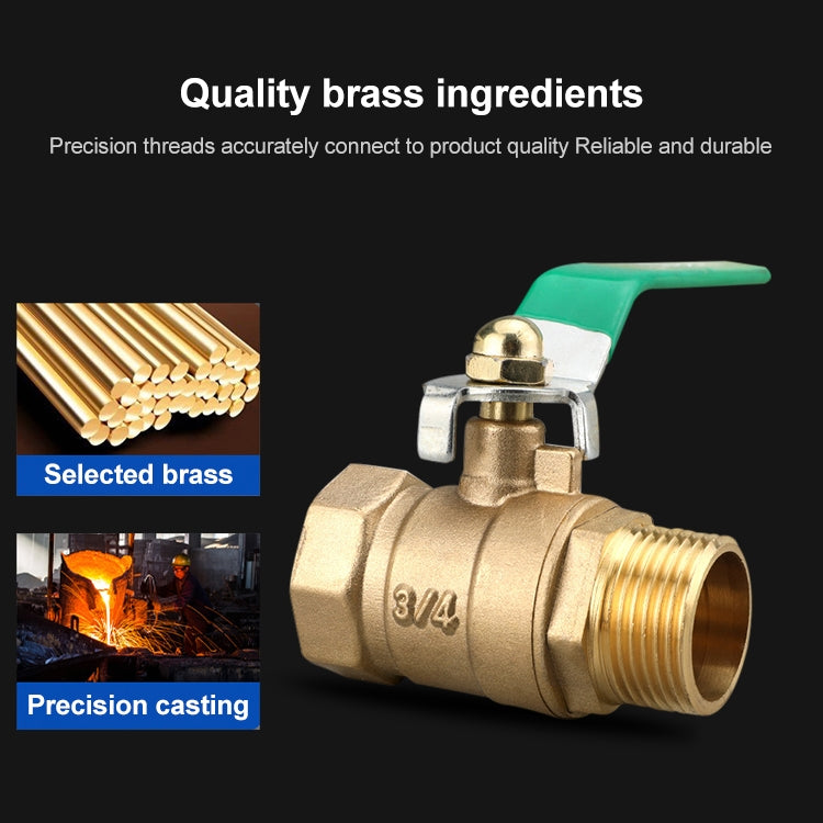 LAIZE Pneumatic Hose Connector Thickened Brass Ball Valve, Size:Inside and Outside 4 Point 1/2 inch by LAIZE