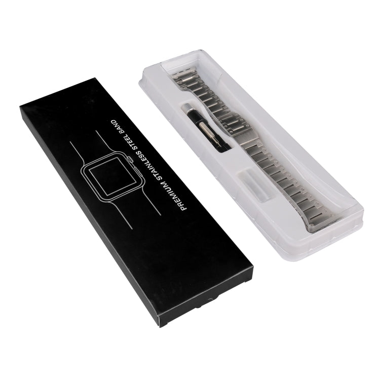 Double Rows Metal Watch Band For Apple Watch SE 2022 40mm(Titanium) by bashfashion