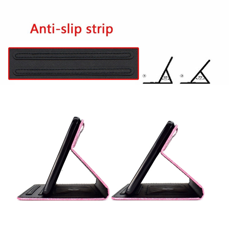 For Samsung Galaxy Tab A11 / A9 Glitter Powder Smart PU Tablet Case with Sleep / Wake-up Function(Gold) by bashfashion