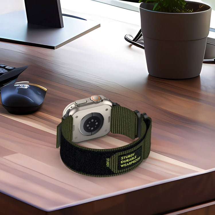 For Apple Watch Series 9 41mm Nylon Hook And Loop Fastener Watch Band(Blue) by bashfashion