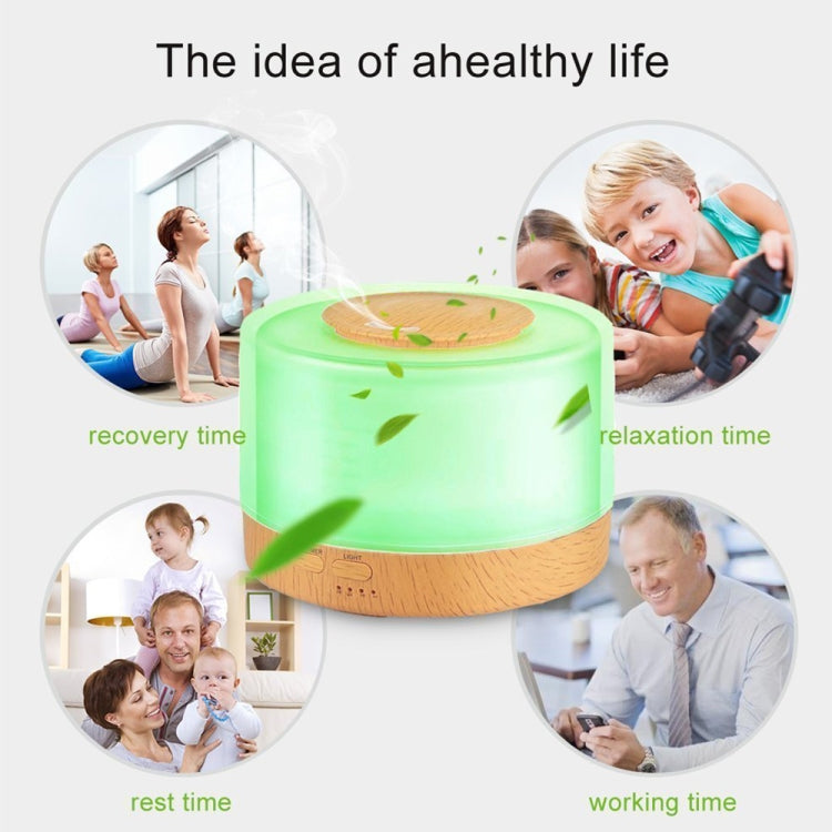 T700 Remote Control Wood Pattern Air Humidifier Automatic Alcohol Sprayer Essential Oil Diffuser Ultrasonic Mist Maker Ultrasonic Aroma Diffuser Atomizer Color LED, Capacity: 700ml, DC 24V, US Plug by bashfashion