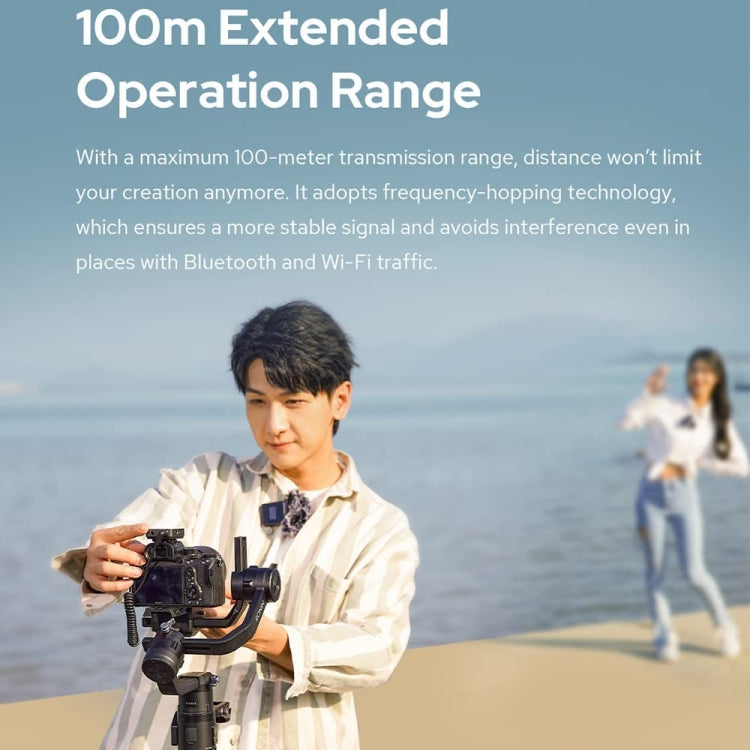 Godox MoveLink II M2 Wireless Lavalier Microphone System with 2 Transmitters and 1 Receiver for DSLR Cameras and Camcorders (White) by Godox