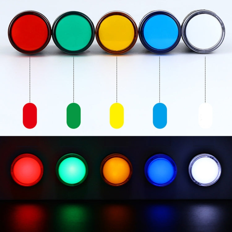 220V AD16-22D / S 22mm LED Signal Indicator Light Lamp(Yellow) by bashfashion