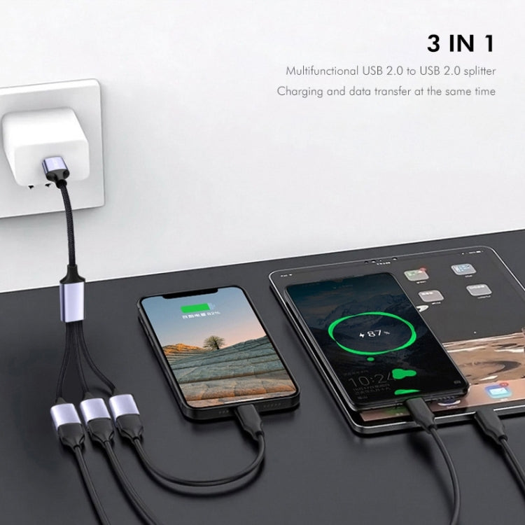 ENKAY ENK-CB172 USB 2.0 to 3 USB 2.0 OTG Splitter Y Cable Extension Cord, Length:0.5m by ENKAY