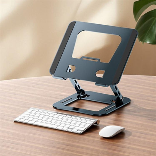 J30 Portable Desktop Adjustable Foldable Alloy Steel Laptop Cooling Stand(Grey) by bashfashion