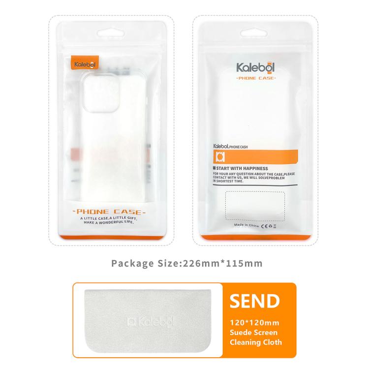 For iPhone 16 Pro Kalebol Minimalist High Transparency Multi Color Rotating Lanyard Hole Phone Case(Black) by Kalebol