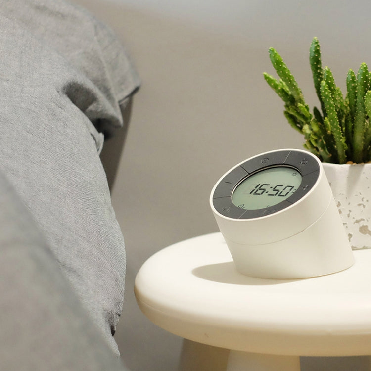 Simple Home Creative Multi-function Charging Stepless Dimming Alarm Clock Night Light(Gray) by bashfashion