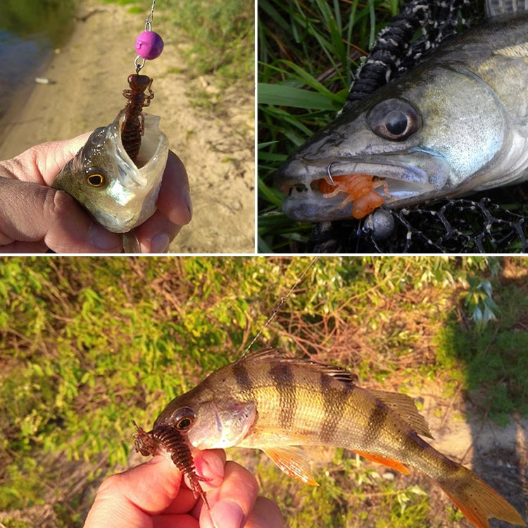 15 PCS 8-color Larvae Silicone Soft Bait Lure Bait, Size:55MM(Army Green) by bashfashion