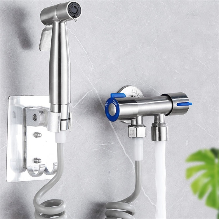 Stainless Steel One-In-Two-Out Multi-Function Three-Way Valve Faucet, Specification: Double 4-point Thread by bashfashion