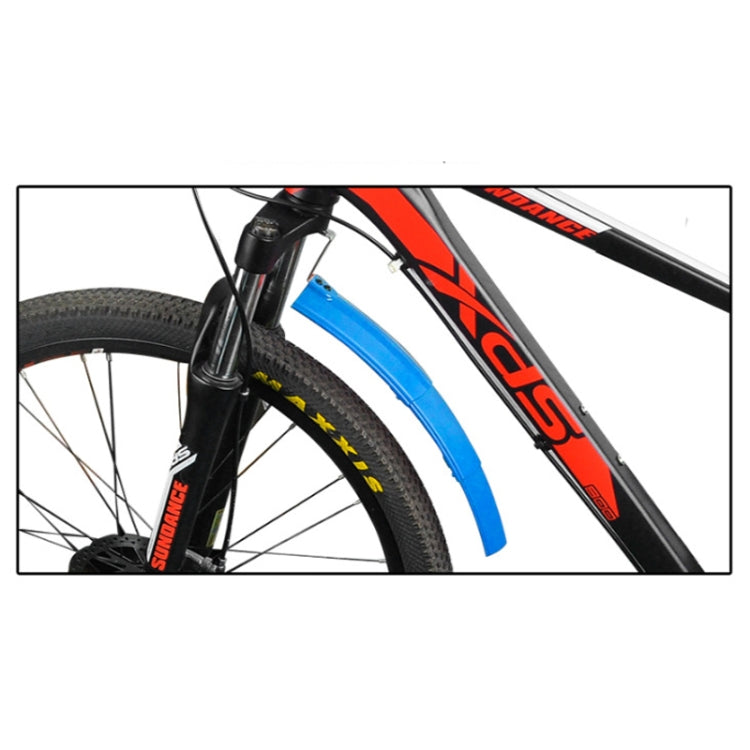 Bicycle Telescopic Folding Mudguard 27.5 Inch Extended Water Retaining LED Taillight(Gray) by bashfashion