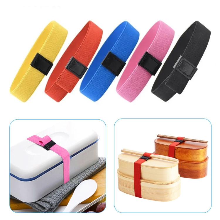 Lunch Box Straps High Elastic Double-Layer Fixed Paste Belt (Yellow) by bashfashion