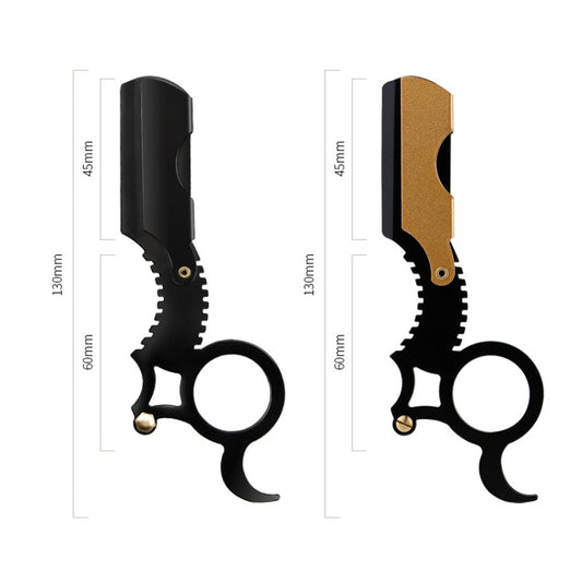 Manual Men Stainless Steel Ring Razor Without Blade(Gold) by bashfashion