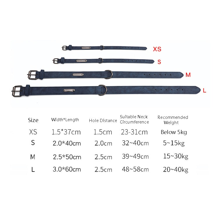 JINMAOHOU Dogs Double-Layer Leather Collar, Specification: M 49x2.7cm(Purple) by JINMAOHOU