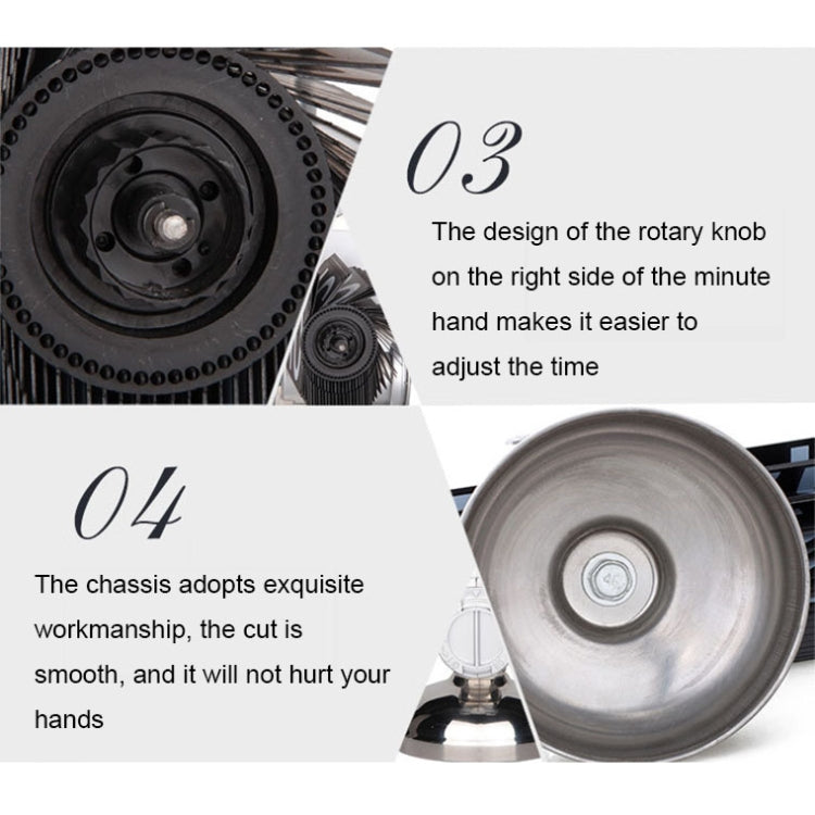 HY-F001 Auto-turning Balance-shaped Clock Home Decorative Flop Clock, Spec: Double (White) by bashfashion