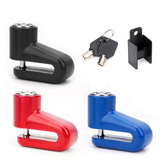 Bicycle Disc Brake Lock Portable Motorcycle Reminder Rope Lock Accessories(With Reminder Cord Blue) by bashfashion