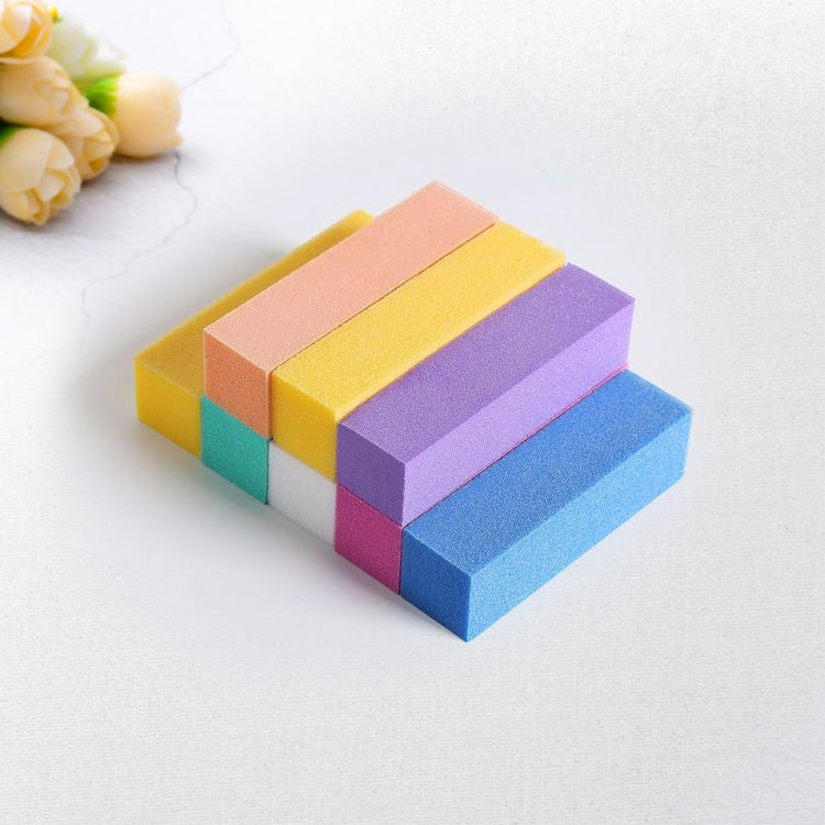 10 PCS Tofu Block Nail Polish Four Squares High Elastic Cotton Manicure Sand Block (Blue) by bashfashion