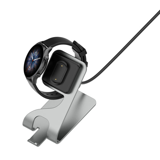 For Amazfit GTR3 / GTR3 Pro / GTS3 Rotatable Magnetic Metal Charging Base(Grey) by bashfashion