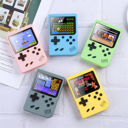 MK500 Macaron Mini Retro Classic Handheld Game Console for Kids Built-in 500 Games, Support AV Output(Blue) by bashfashion