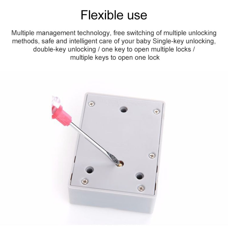 T3 ABS Magnetic Card Induction Lock Invisible Single Open Cabinet Door Lock (White) by bashfashion