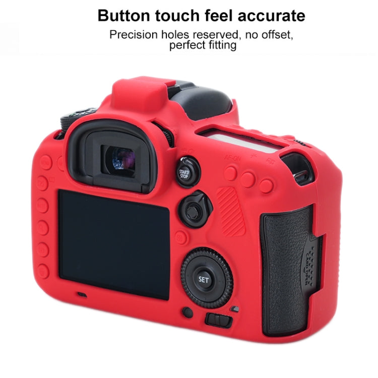 For Canon EOS 7D Mark II Soft Silicone Protective Case (Red) by bashfashion