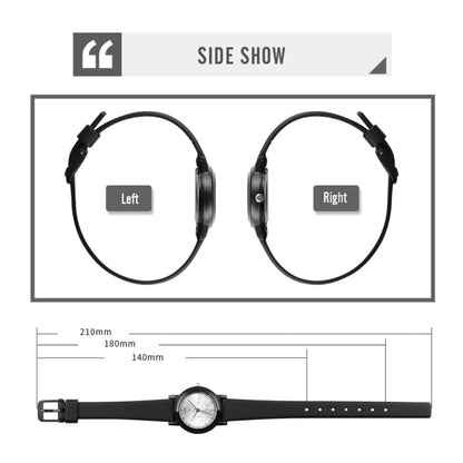 SKMEI 1659 Thin PU Leather Strap Small Dial Quartz Watch for Ladies(Black Shell Constellation Type) by SKMEI