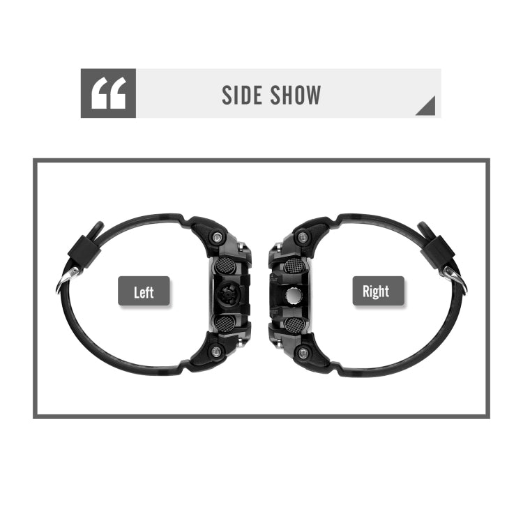 SKMEI 1725 Three Time LED Digital Display Timing Luminous Electronic Watch(Black) by SKMEI