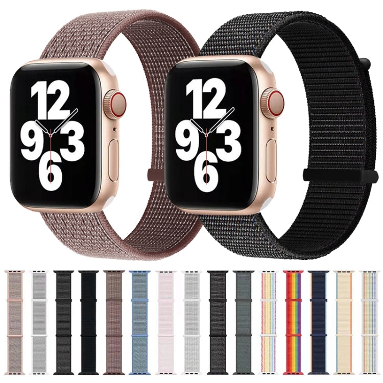 Hook and Loop Fastener Dual Section Watch Band For Apple Watch Ultra 49mm&Watch Ultra 2 49mm / Series 9&8&7 45mm / SE 3&SE 2&6&SE&5&4 44mm / 3&2&1 42mm(Rainbow Colors) by bashfashion
