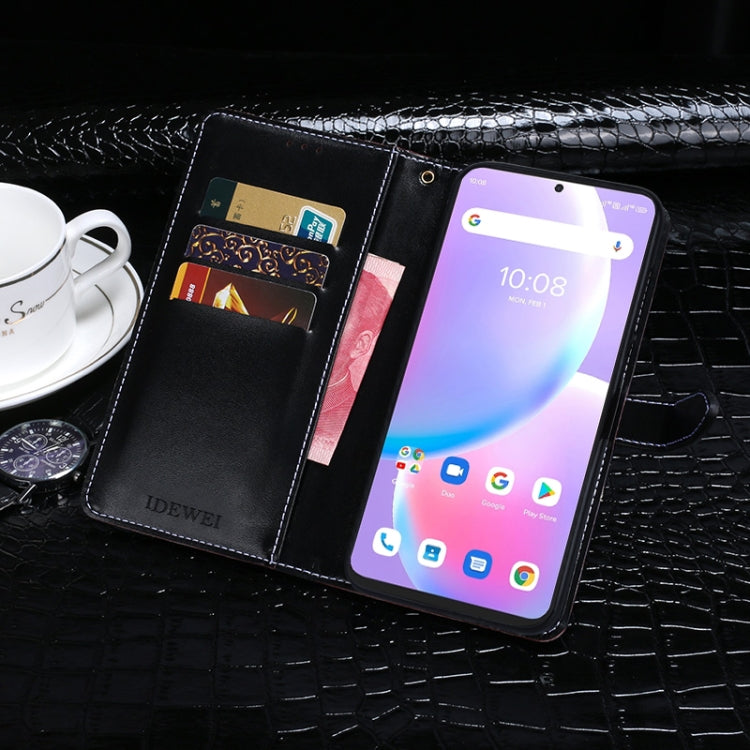 For UMIDIGI A11 Pro Max idewei Crocodile Texture Horizontal Flip Leather Case with Holder & Card Slots & Wallet(Dark Blue) by idewei