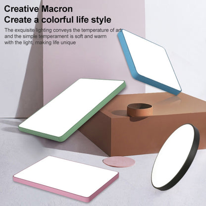 Macaron LED Rectangle Ceiling Lamp, White Light, Size:88x62cm(Grey) by bashfashion