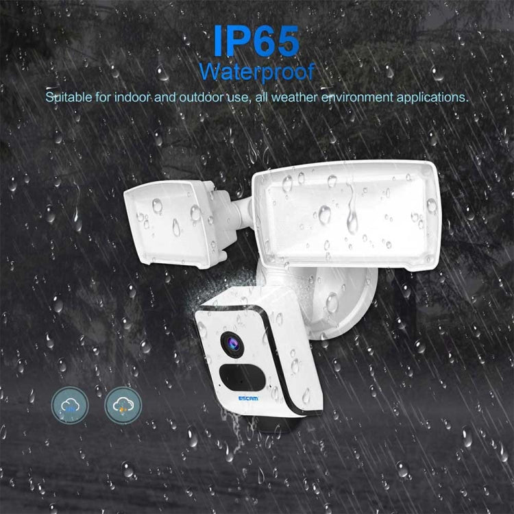 ESCAM QF612 3MP WiFi IP Camera & Floodlight, Support Night Vision / PIR Detection(AU Plug) by ESCAM