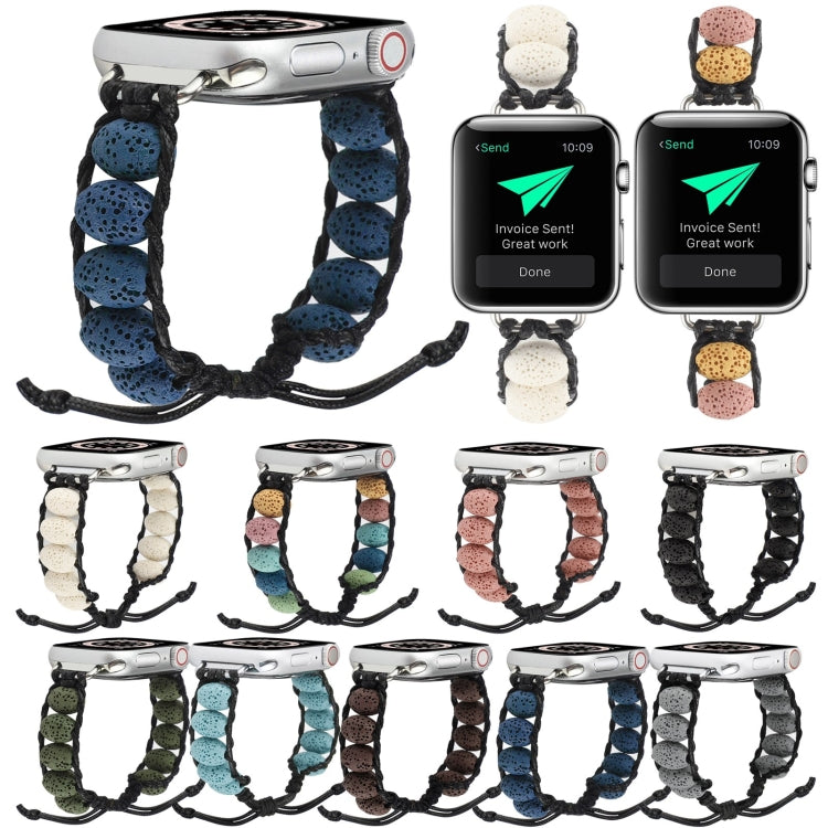 Volcanic Stone Watch Band For Apple Watch Series 9&8&7 41mm / SE 3&SE 2&6&SE&5&4 40mm / 3&2&1 38mm(ArmyGreen) by bashfashion