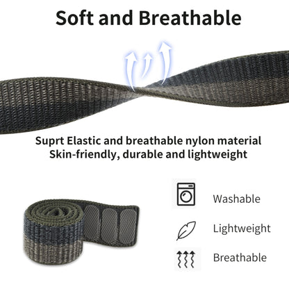 For Garmin Fenix 7 Hook And Loop Fastener Nylon Watch Band(Black Grey) by bashfashion