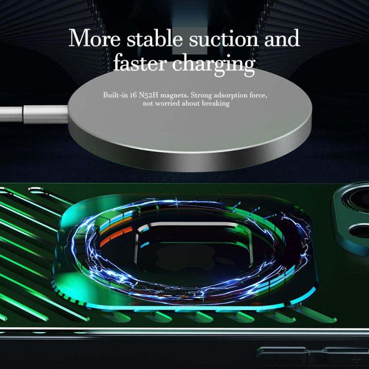 For iPhone 14 Pro Max R-JUST Square Round Mirror PC+TPU Phone Case(Blue) by R-JUST