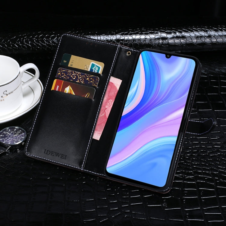 For Huawei Y8p idewei Crocodile Texture Horizontal Flip Leather Case with Holder & Card Slots & Wallet(Black) by idewei