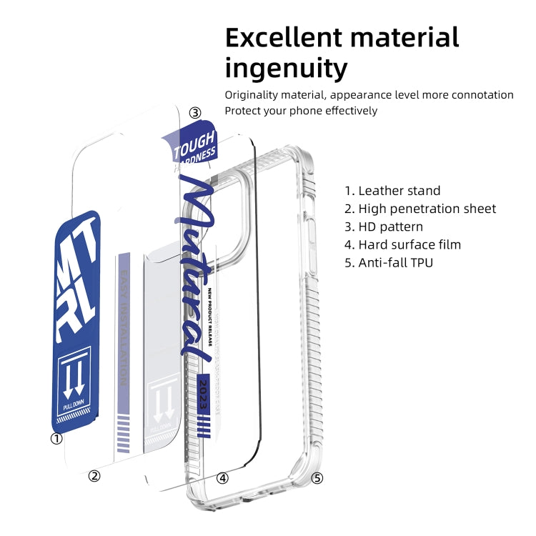 For iPhone 15 Pro Max Mutural Wing Flash Series TPU Phone Case with IML Stand(Green) by Mutural