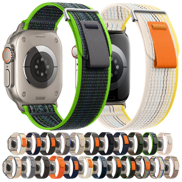 For Apple Watch Ultra 2 49mm Dual-Section Loop Nylon Watch Band(Black Unity) by bashfashion