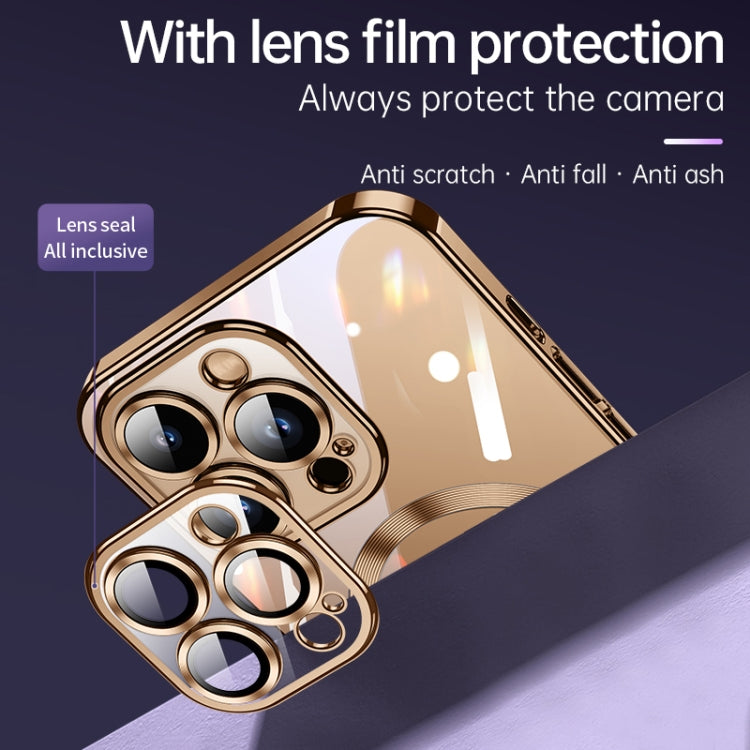 For iPhone 16 Pro SULADA MagSafe Plating TPU Shockproof Phone Soft Case(Silver) by SULADA