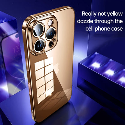 For iPhone 16 Pro Max SULADA Shine Through Series Plating TPU Transparent Phone Case(Gold) by SULADA