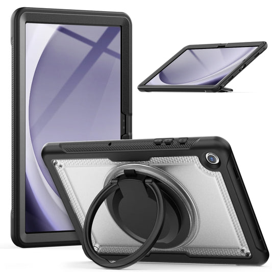 For Samsung Galaxy Tab A11+ / A9+ Honeycomb Hybrid Tablet Case with Handle Holder & Strap(Transparent) by bashfashion