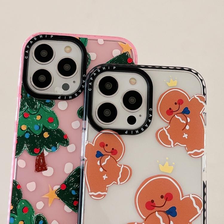 For iPhone 12 mini Simple Illustration Pattern Full Coverage Phone Case(Christmas Tree B) by bashfashion