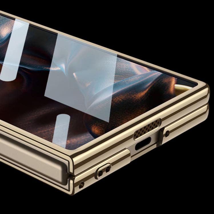 For Samsung Galaxy Z Fold6 Slim GKK Integrated Electroplating Phantom Full Coverage Phone Case(Black) by GKK