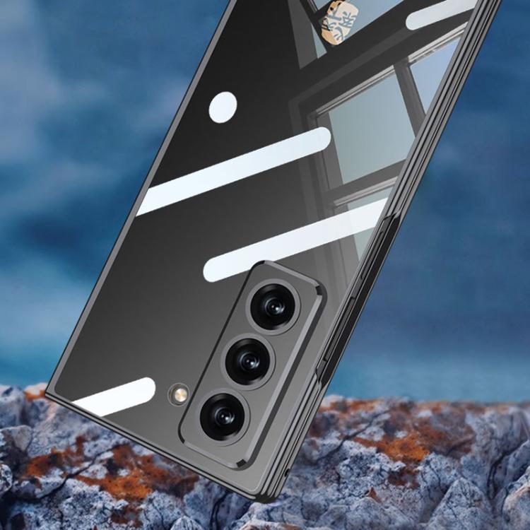 For Samsung Galaxy Z Fold6 Slim GKK Integrated Electroplating Phantom Full Coverage Phone Case(Black) by GKK