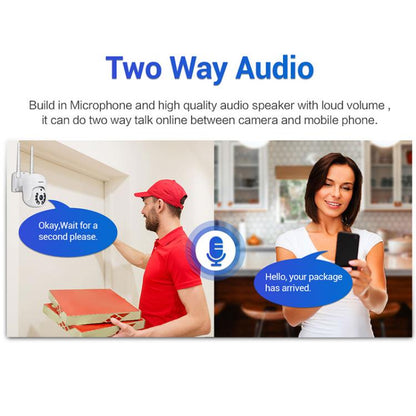 ESCAM WNK710 3MP HD Motion Detection WiFi Intelligent Dual-light Source Camera, AU Plug(White) by ESCAM