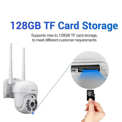 ESCAM WNK710 3MP HD Motion Detection WiFi Intelligent Dual-light Source Camera, UK Plug(White) by ESCAM