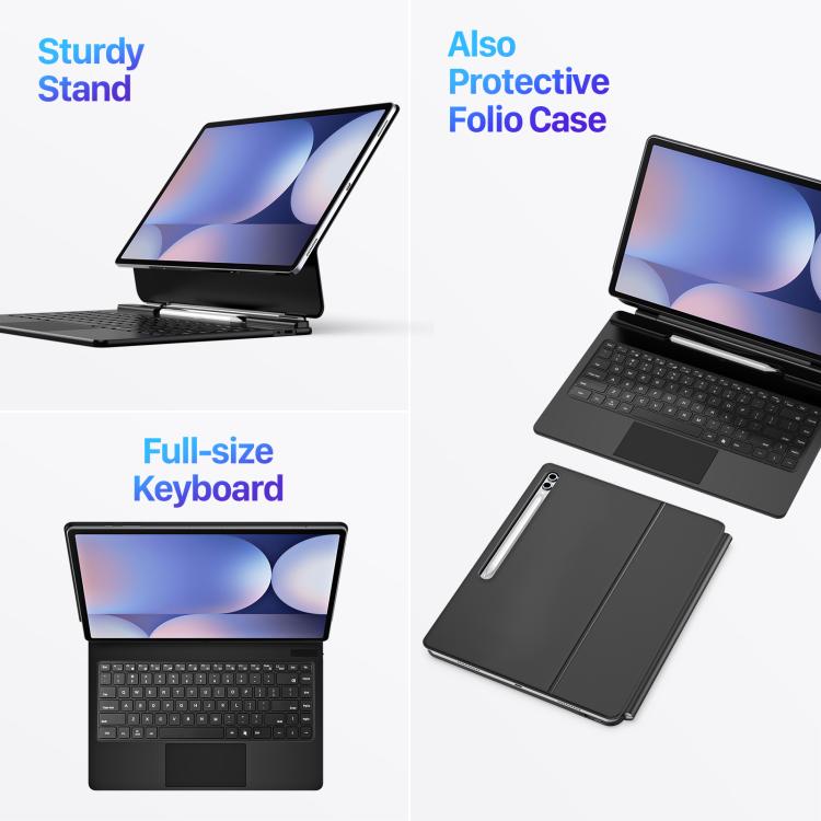 For Samsung Galaxy Tab S10 Ultra DUX DUCIS MK Series Magnetic Wireless Bluetooth Keyboard Tablet Case(Black) by DUX DUCIS