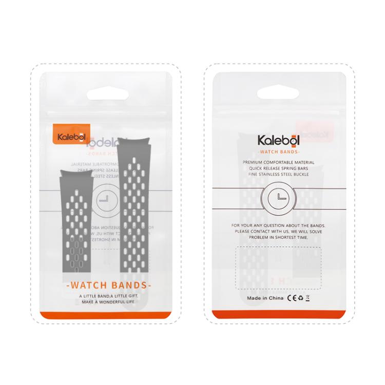 For Samsung Galaxy Watch 4 / 5 / 6 Kalebol Two-color Mesh Magnetic Black Buckle Silicone Strap(Midnight Blue Black) by Kalebol