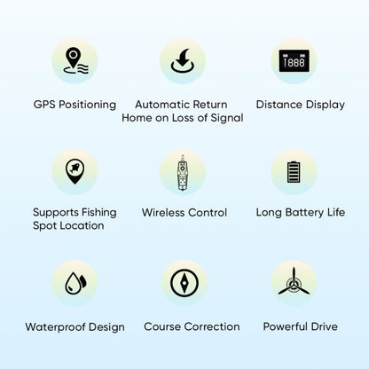 D26 Smart Control Fishing Bait Boat Support GPS Positioning Built-in Light Strip, Plug:EU Plug by bashfashion