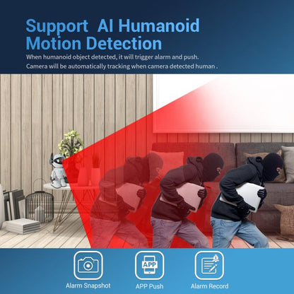 ESCAM PT205 5G WiFi Smart Robot Wireless AI Automatic Tracking Camera, Two Way Audio / Night Nersion, Plug:AU Plug(White) by ESCAM